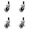 Service Caster 3 Inch Thermoplastic Wheel 1-1/8 Inch Expanding Stem Caster Set with 2 Brakes SCC-EX05S310-TPRS-118-2-SLB-2 - alternate 1